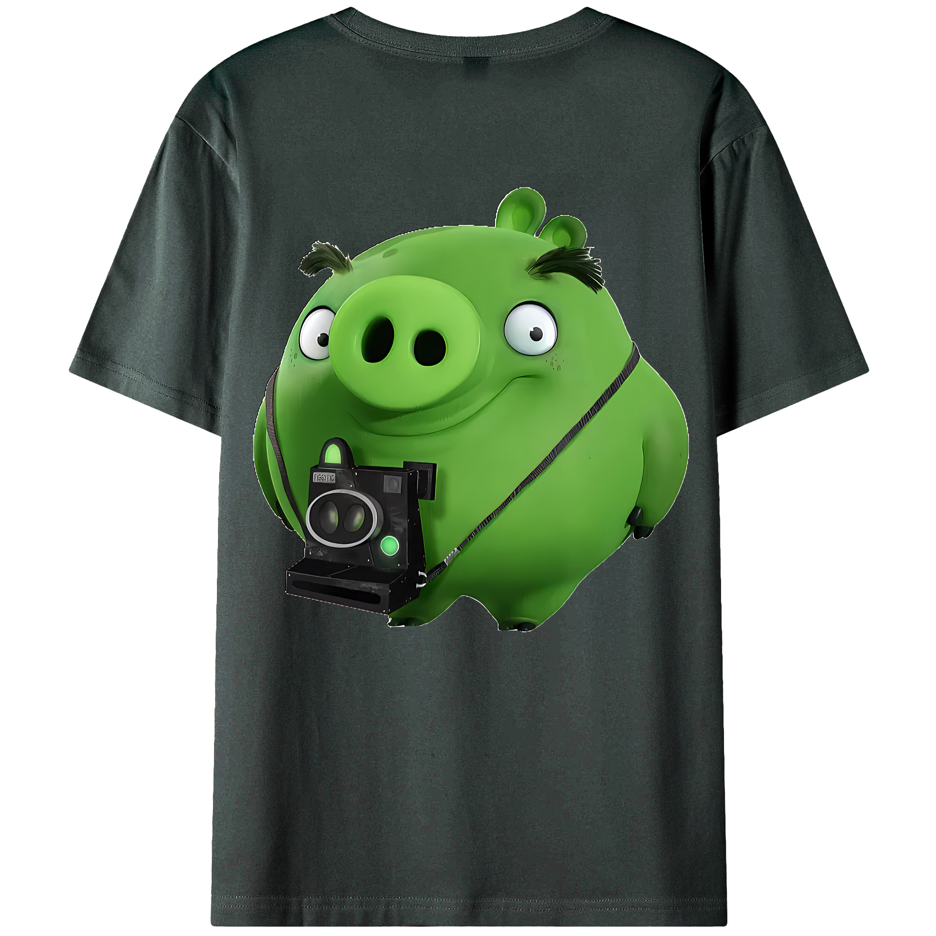（画像用） Angry Birds アングリーバード 綿100％ メンズ半袖Tシャツ（バックプリント） 通気性